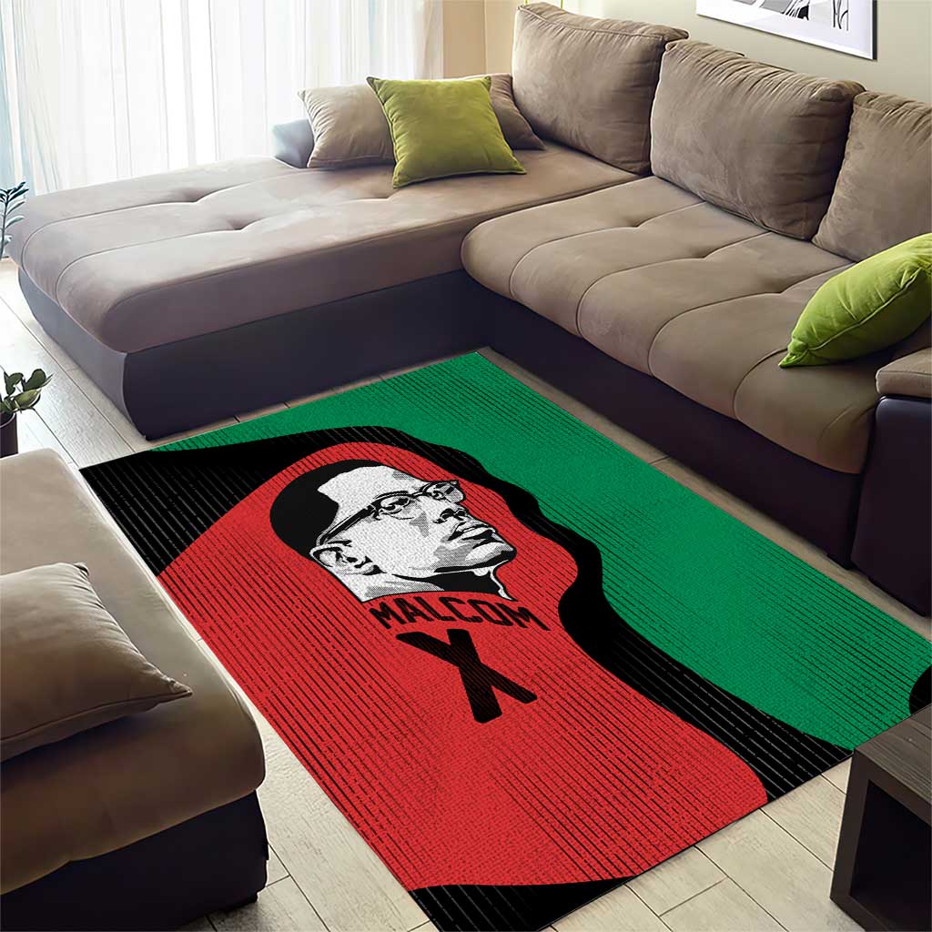 Malcolm X Area Rug Truth Is on the Side of the Oppressed Quote Civil Rights Tribute - African Pride