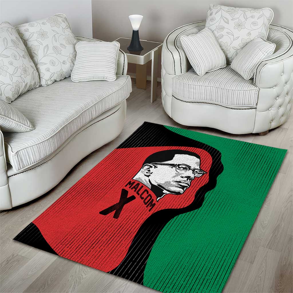 Malcolm X Area Rug Truth Is on the Side of the Oppressed Quote Civil Rights Tribute - African Pride