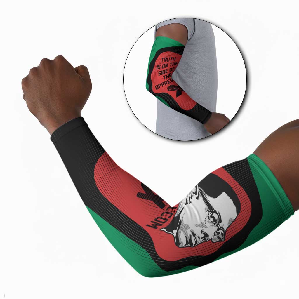 Malcolm X Arm Sleeves Truth Is on the Side of the Oppressed Quote Civil Rights Tribute - African Pride