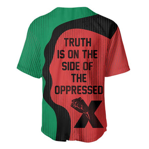 Malcolm X Baseball Jersey Truth Is on the Side of the Oppressed Quote Civil Rights Tribute TS04
