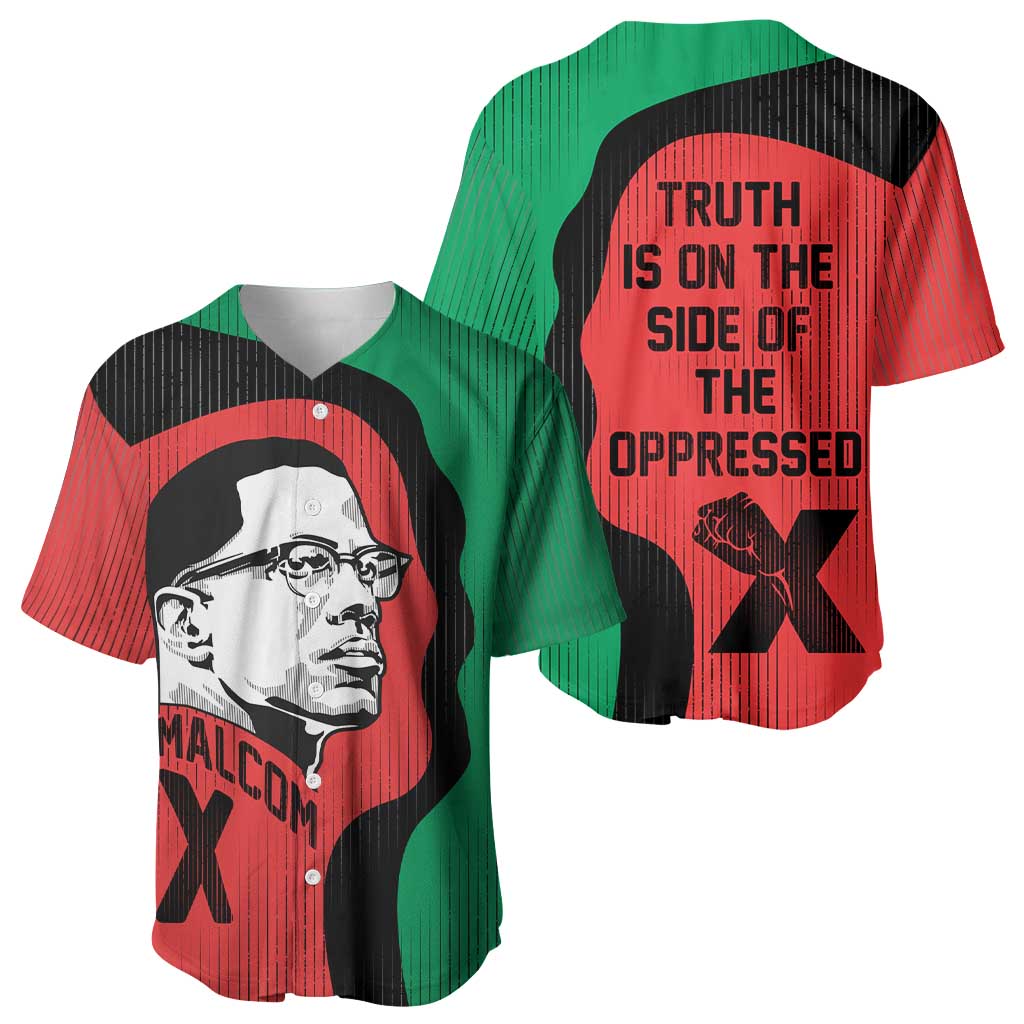 Malcolm X Baseball Jersey Truth Is on the Side of the Oppressed Quote Civil Rights Tribute TS04