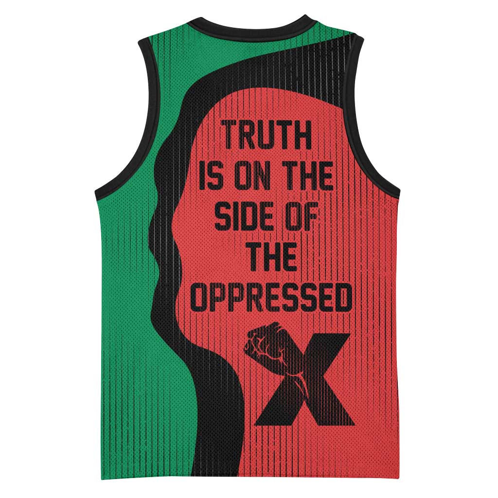 Malcolm X Basketball Jersey Truth Is on the Side of the Oppressed Quote Civil Rights Tribute - African Pride
