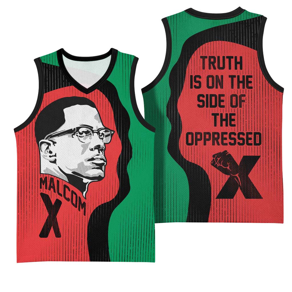 Malcolm X Basketball Jersey Truth Is on the Side of the Oppressed Quote Civil Rights Tribute - African Pride