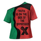 Malcolm X Cross Shoulder Shirt Truth Is on the Side of the Oppressed Quote Civil Rights Tribute - African Pride