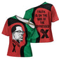 Malcolm X Cross Shoulder Shirt Truth Is on the Side of the Oppressed Quote Civil Rights Tribute - African Pride