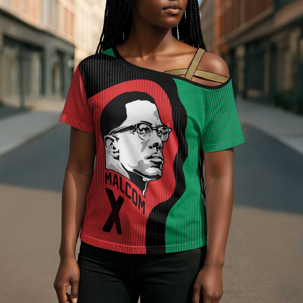 Malcolm X Cross Shoulder Shirt Truth Is on the Side of the Oppressed Quote Civil Rights Tribute - African Pride
