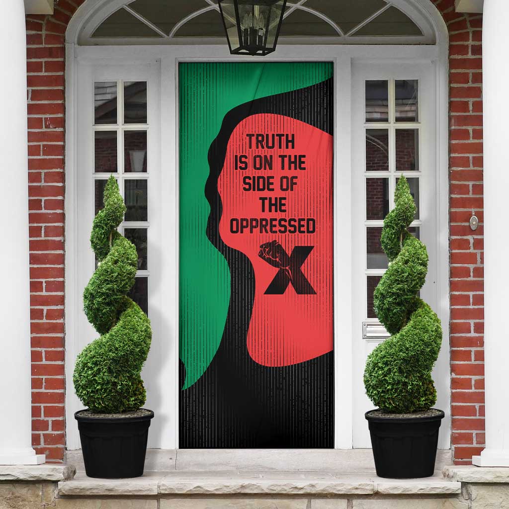 Malcolm X Door Cover Truth Is on the Side of the Oppressed Quote Civil Rights Tribute - African Pride