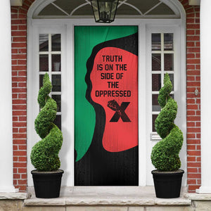 Malcolm X Door Cover Truth Is on the Side of the Oppressed Quote Civil Rights Tribute - African Pride