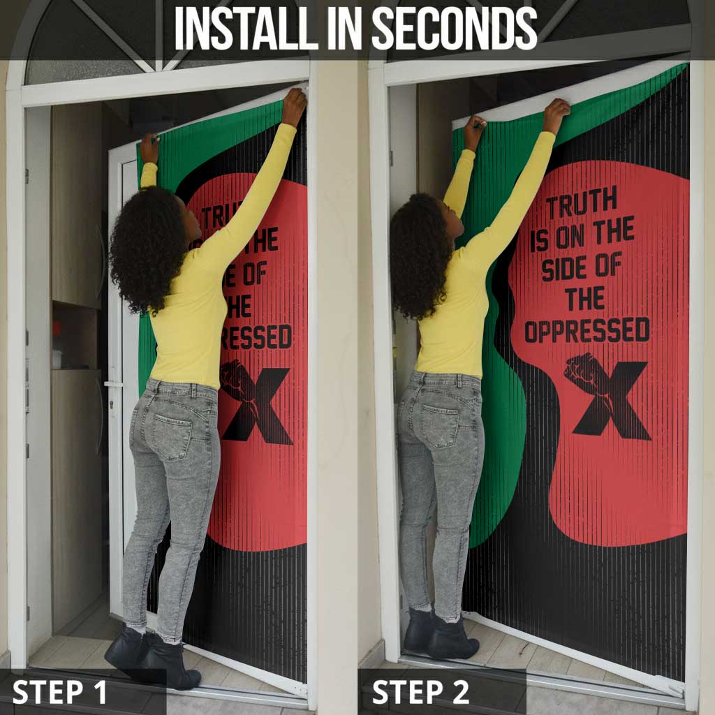 Malcolm X Door Cover Truth Is on the Side of the Oppressed Quote Civil Rights Tribute - African Pride