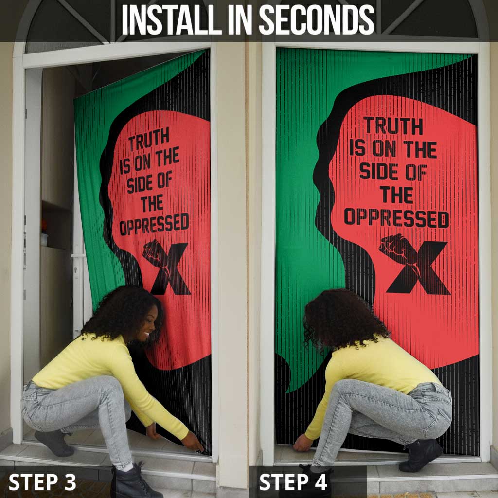 Malcolm X Door Cover Truth Is on the Side of the Oppressed Quote Civil Rights Tribute - African Pride