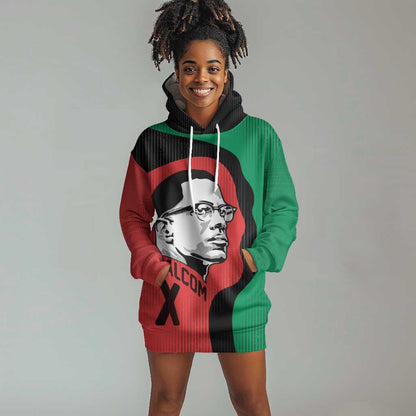 Malcolm X Hoodie Dress Truth Is on the Side of the Oppressed Quote Civil Rights Tribute - African Pride