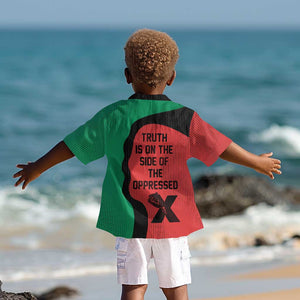 Malcolm X Kid Hawaiian Shirt Truth Is on the Side of the Oppressed Quote Civil Rights Tribute TS04