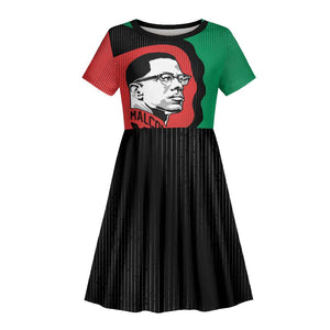 Malcolm X Kid Short Sleeve Dress Truth Is on the Side of the Oppressed Quote Civil Rights Tribute TS04