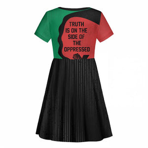 Malcolm X Kid Short Sleeve Dress Truth Is on the Side of the Oppressed Quote Civil Rights Tribute TS04