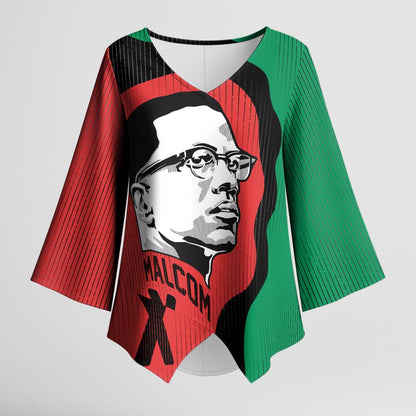 Malcolm X Kimono Sleeve Blouse Truth Is on the Side of the Oppressed Quote Civil Rights Tribute - African Pride