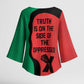 Malcolm X Kimono Sleeve Blouse Truth Is on the Side of the Oppressed Quote Civil Rights Tribute - African Pride