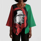 Malcolm X Kimono Sleeve Blouse Truth Is on the Side of the Oppressed Quote Civil Rights Tribute - African Pride