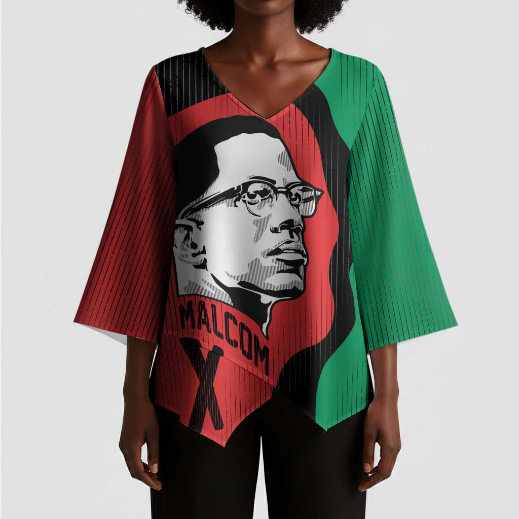 Malcolm X Kimono Sleeve Blouse Truth Is on the Side of the Oppressed Quote Civil Rights Tribute - African Pride