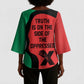 Malcolm X Kimono Sleeve Blouse Truth Is on the Side of the Oppressed Quote Civil Rights Tribute - African Pride