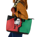 Malcolm X Leather Tote Bag Truth Is on the Side of the Oppressed Quote Civil Rights Tribute - African Pride
