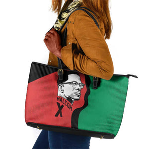 Malcolm X Leather Tote Bag Truth Is on the Side of the Oppressed Quote Civil Rights Tribute - African Pride