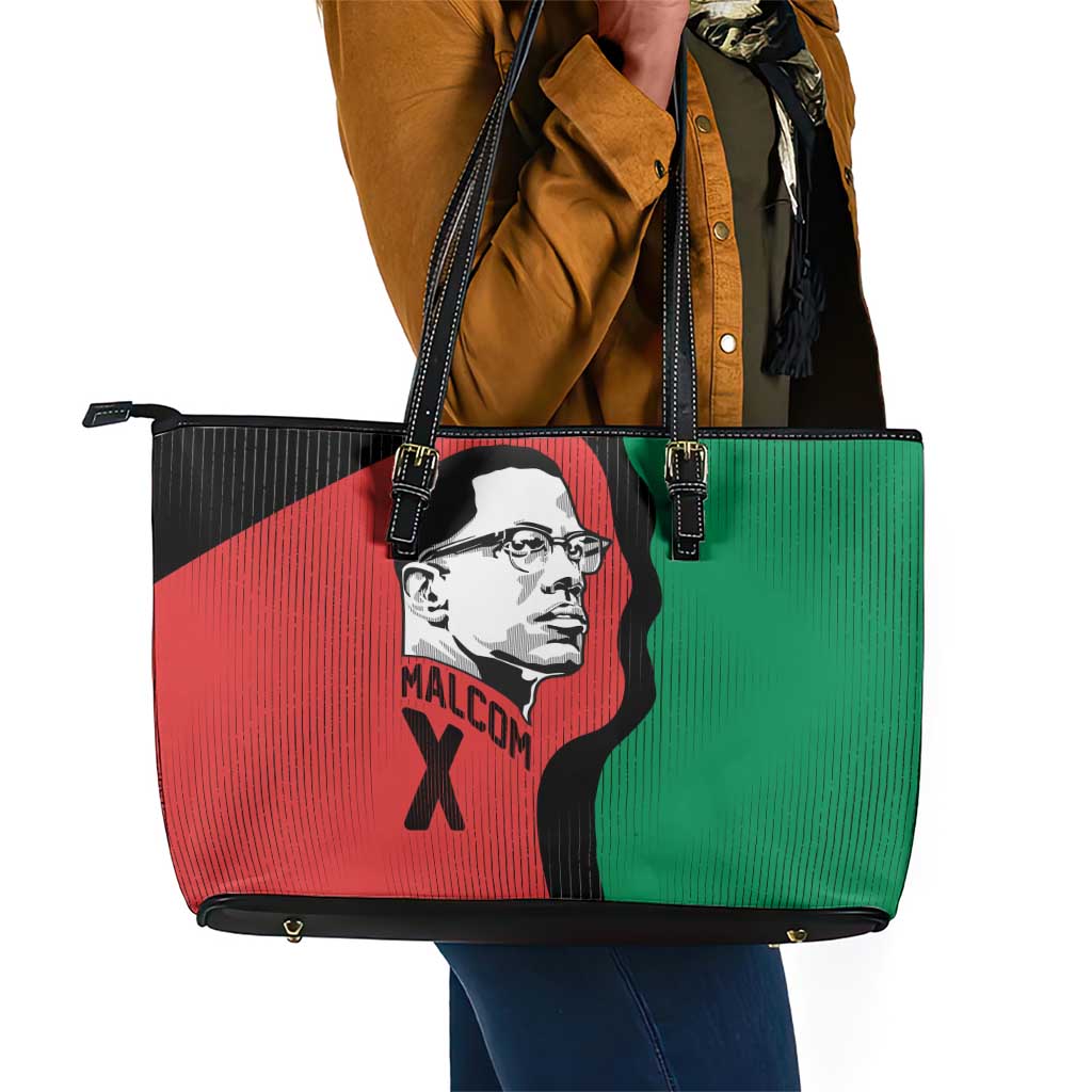 Malcolm X Leather Tote Bag Truth Is on the Side of the Oppressed Quote Civil Rights Tribute - African Pride