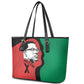 Malcolm X Leather Tote Bag Truth Is on the Side of the Oppressed Quote Civil Rights Tribute - African Pride