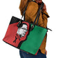 Malcolm X Leather Tote Bag Truth Is on the Side of the Oppressed Quote Civil Rights Tribute - African Pride