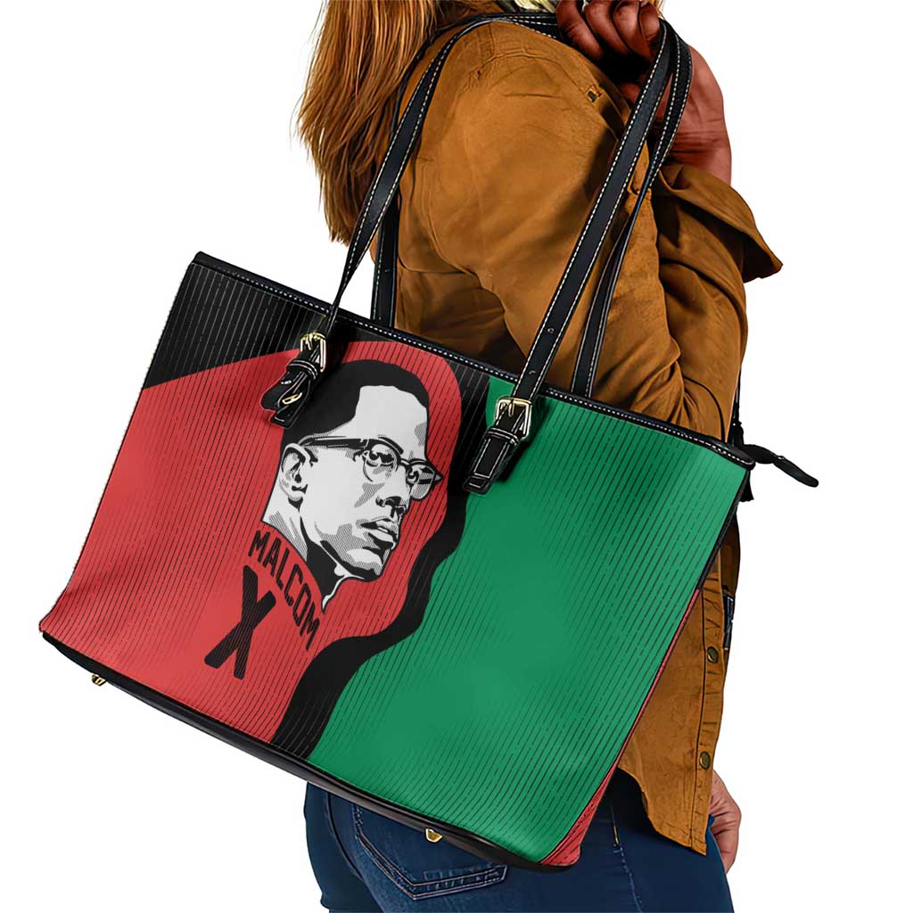 Malcolm X Leather Tote Bag Truth Is on the Side of the Oppressed Quote Civil Rights Tribute - African Pride