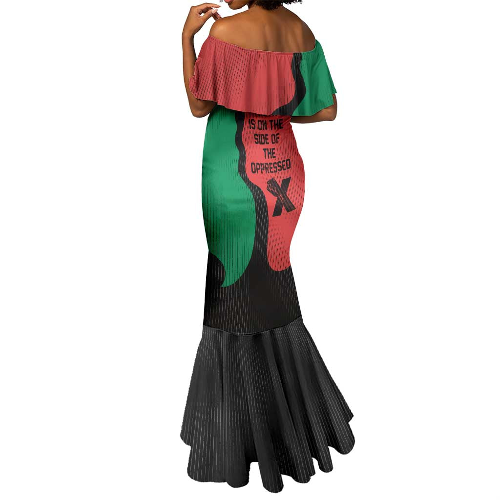 Malcolm X Mermaid Dress Truth Is on the Side of the Oppressed Quote Civil Rights Tribute - African Pride