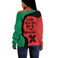 Malcolm X Off Shoulder Sweater Truth Is on the Side of the Oppressed Quote Civil Rights Tribute - African Pride
