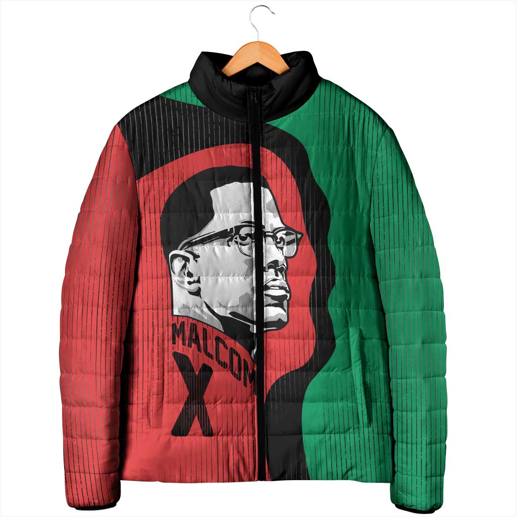 Malcolm X Padded Jacket Truth Is on the Side of the Oppressed Quote Civil Rights Tribute - African Pride