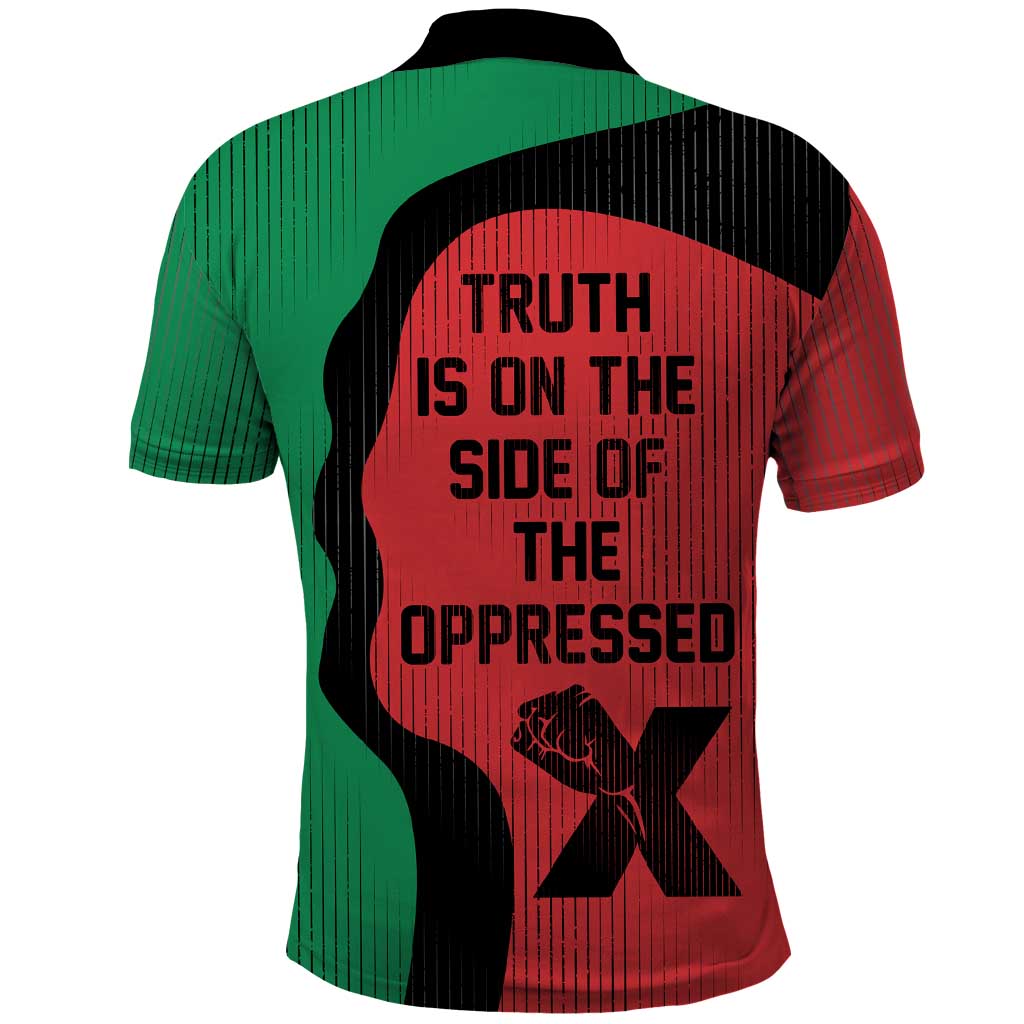 Malcolm X Polo Shirt Truth Is on the Side of the Oppressed Quote Civil Rights Tribute TS04