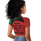 Malcolm X Raglan Cropped T shirt Truth Is on the Side of the Oppressed Quote Civil Rights Tribute TS04