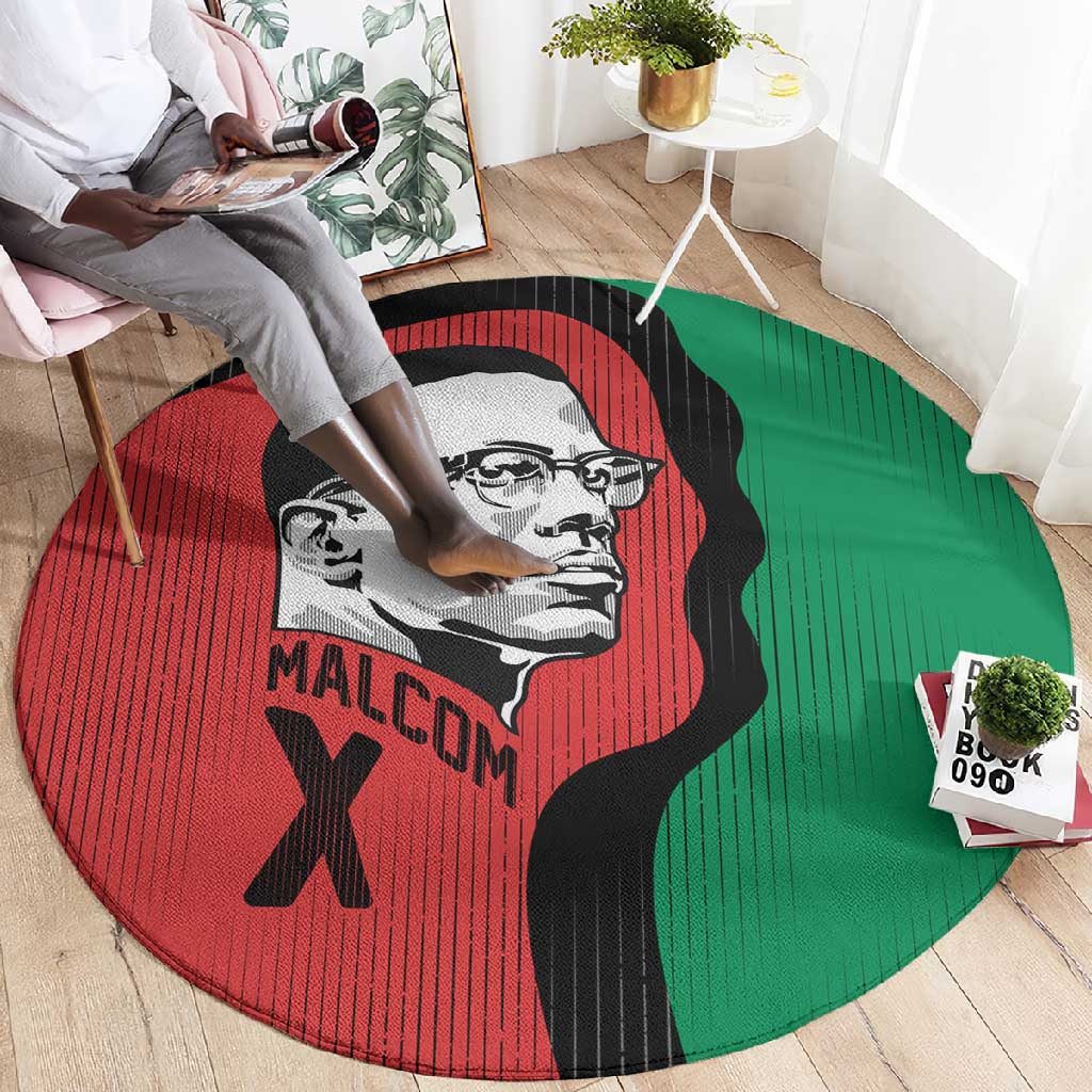 Malcolm X Round Carpet Truth Is on the Side of the Oppressed Quote Civil Rights Tribute - African Pride