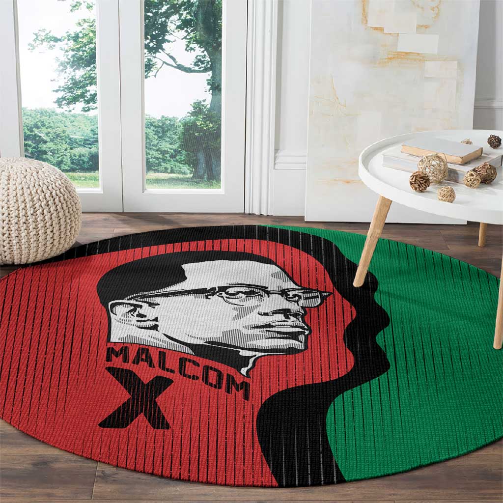 Malcolm X Round Carpet Truth Is on the Side of the Oppressed Quote Civil Rights Tribute - African Pride