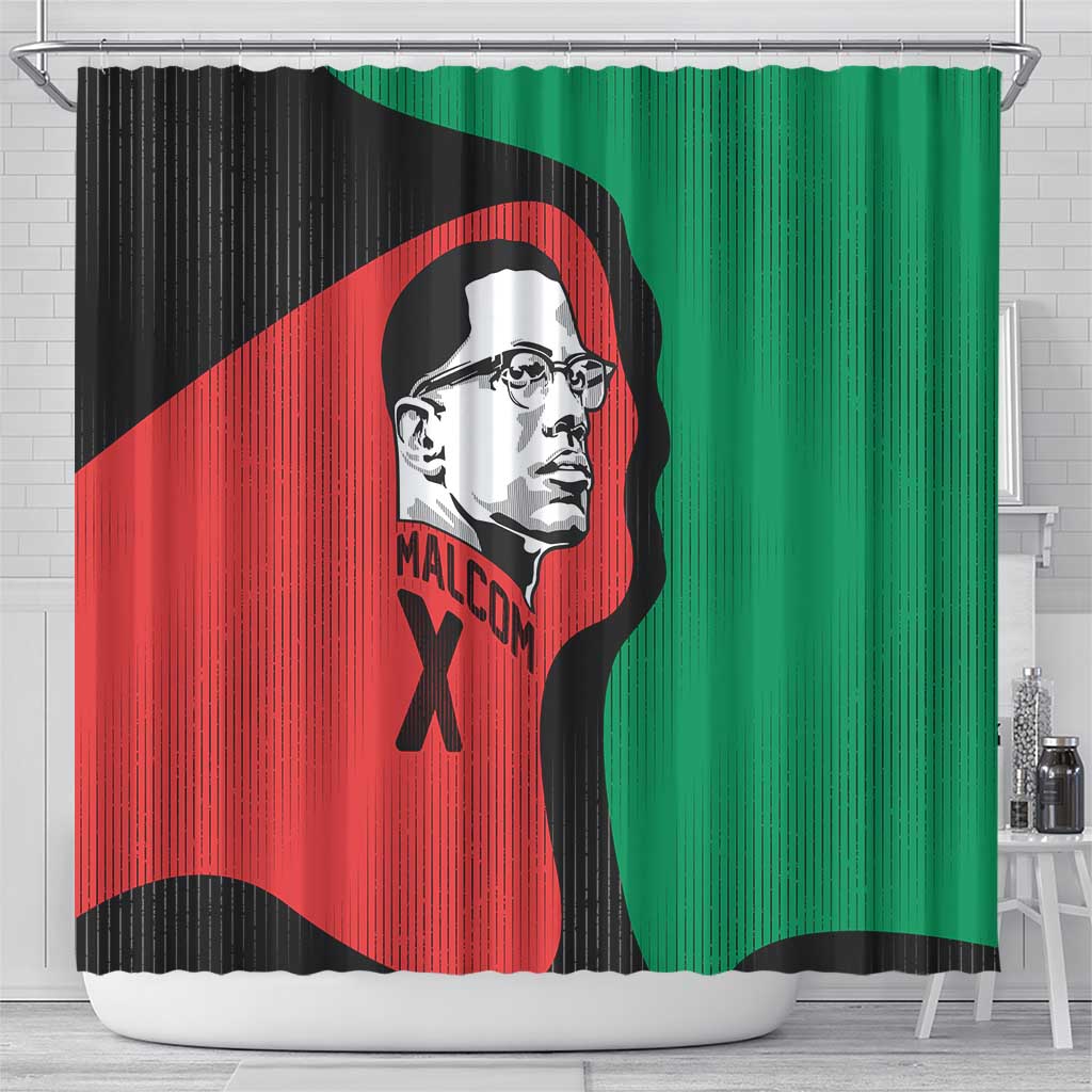 Malcolm X Shower Curtain Truth Is on the Side of the Oppressed Quote Civil Rights Tribute - African Pride