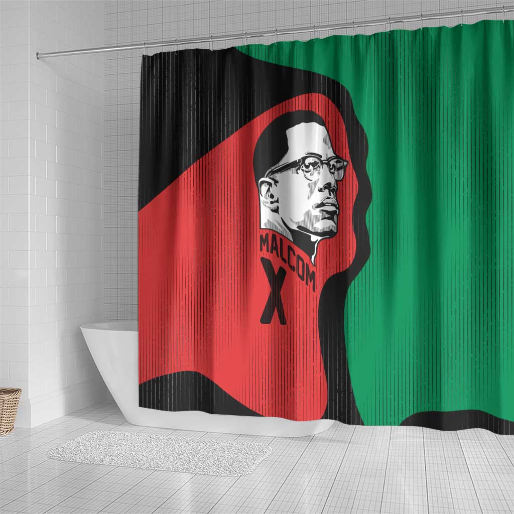 Malcolm X Shower Curtain Truth Is on the Side of the Oppressed Quote Civil Rights Tribute - African Pride