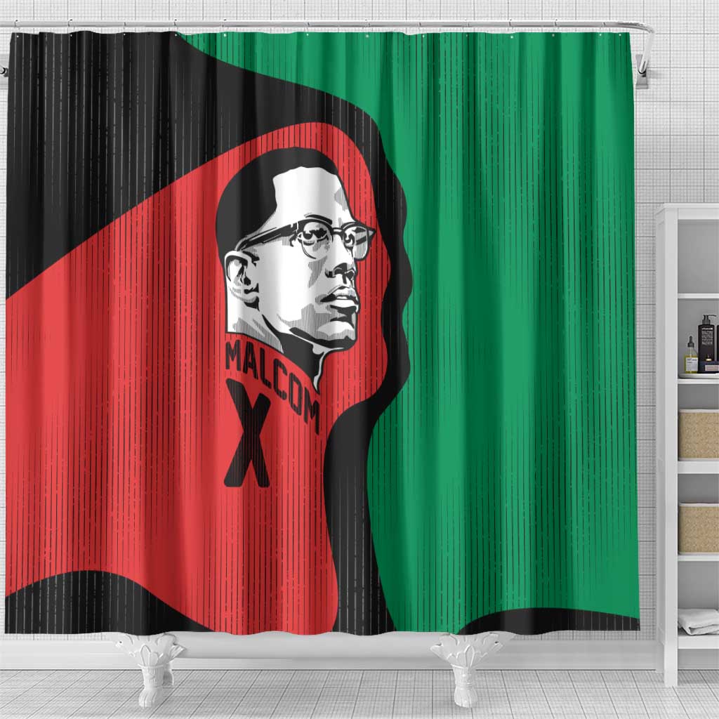 Malcolm X Shower Curtain Truth Is on the Side of the Oppressed Quote Civil Rights Tribute - African Pride