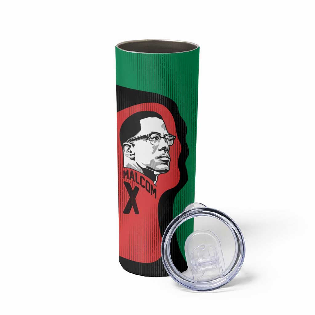 Malcolm X Skinny Tumbler Truth Is on the Side of the Oppressed Quote Civil Rights Tribute - African Pride