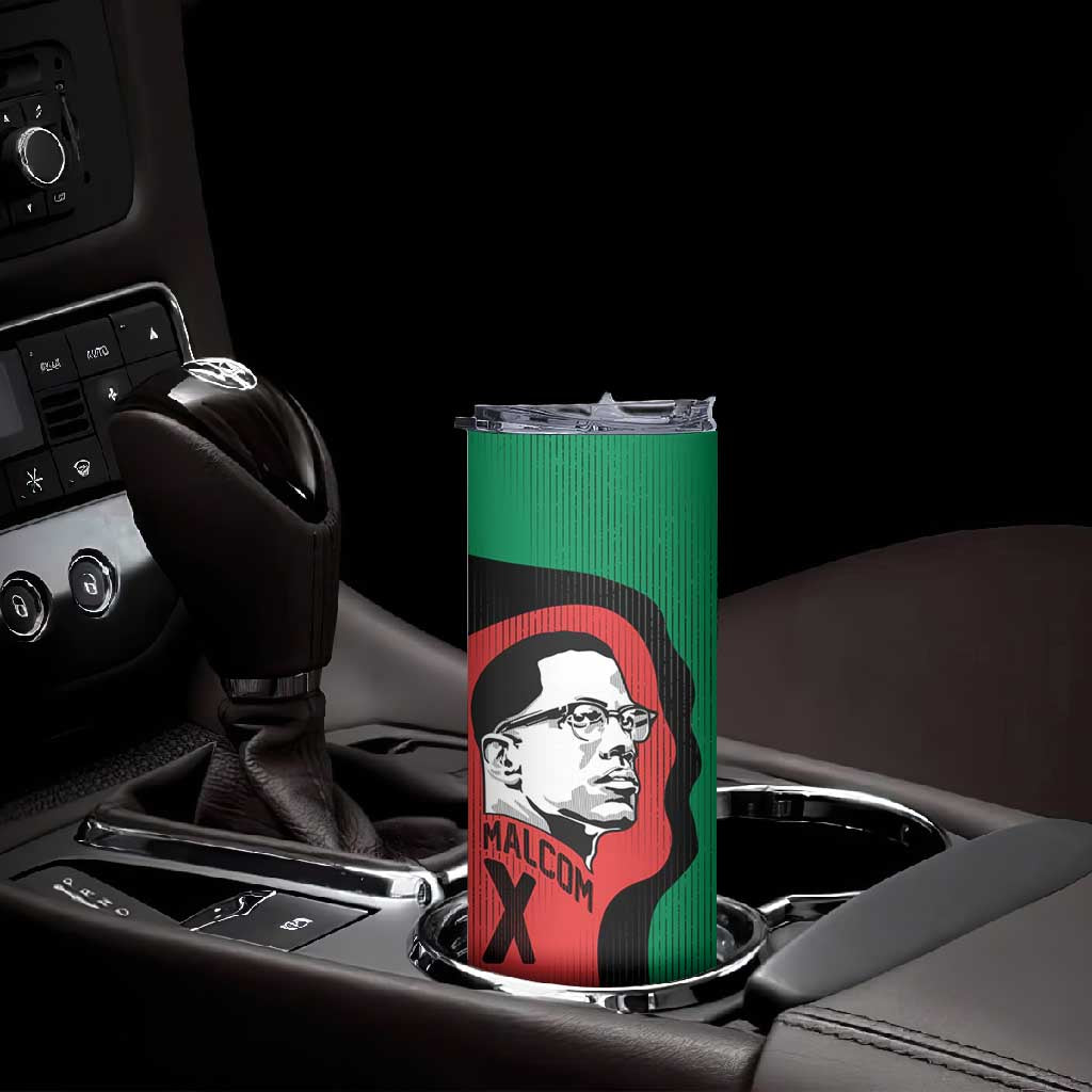 Malcolm X Skinny Tumbler Truth Is on the Side of the Oppressed Quote Civil Rights Tribute - African Pride