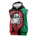 Malcolm X Sleeveless Hoodie Truth Is on the Side of the Oppressed Quote Civil Rights Tribute - African Pride