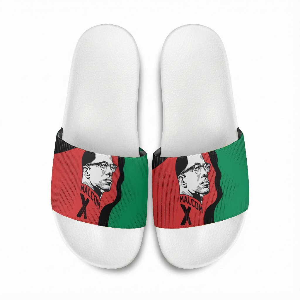 Malcolm X Slide Sandals Truth Is on the Side of the Oppressed Quote Civil Rights Tribute - African Pride