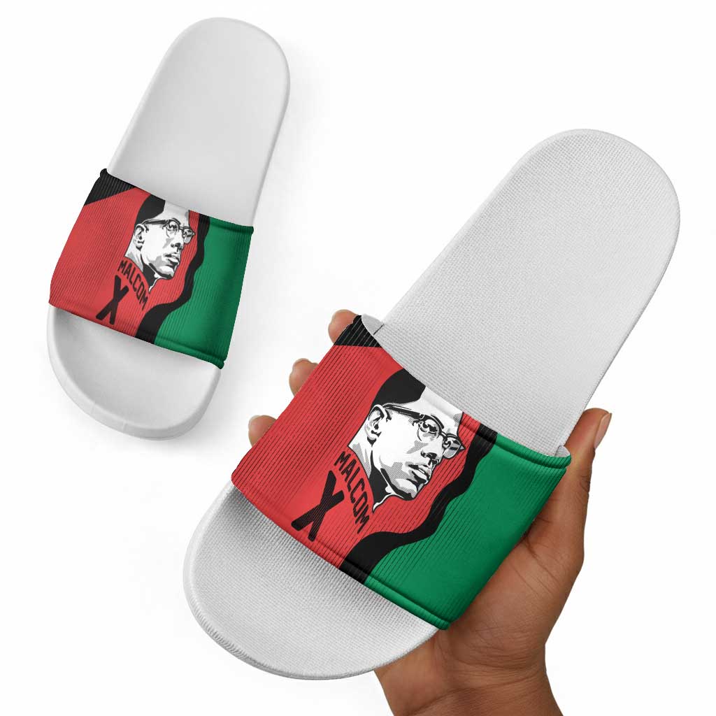 Malcolm X Slide Sandals Truth Is on the Side of the Oppressed Quote Civil Rights Tribute - African Pride