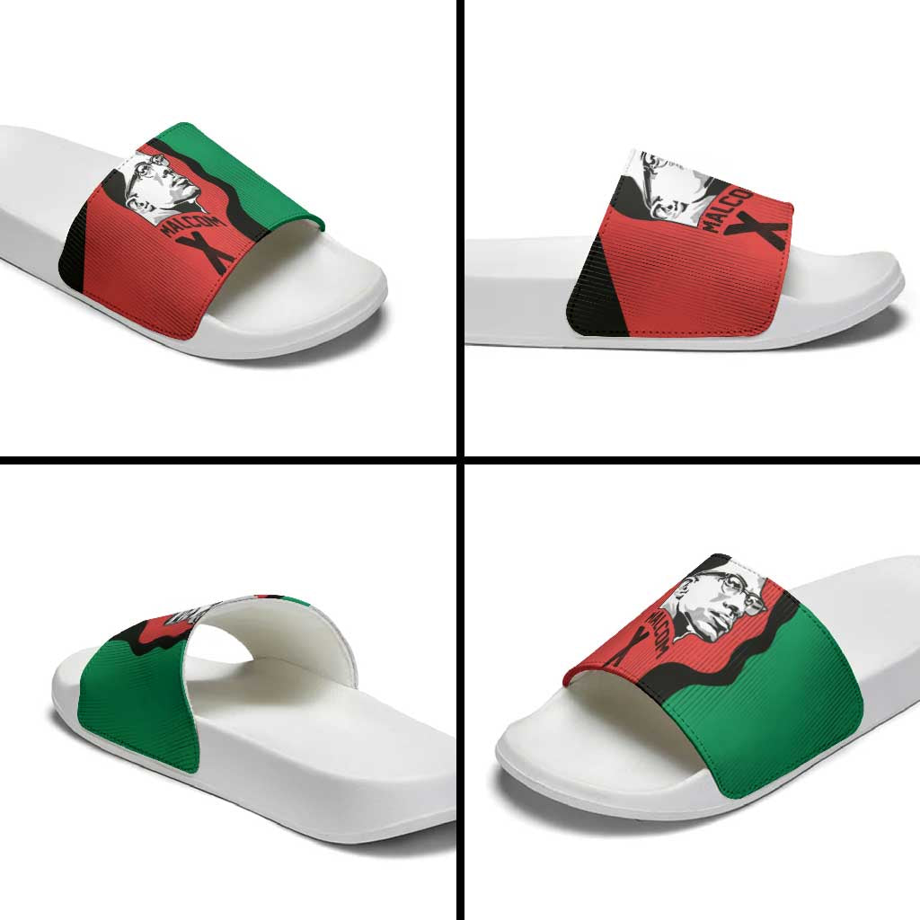 Malcolm X Slide Sandals Truth Is on the Side of the Oppressed Quote Civil Rights Tribute - African Pride