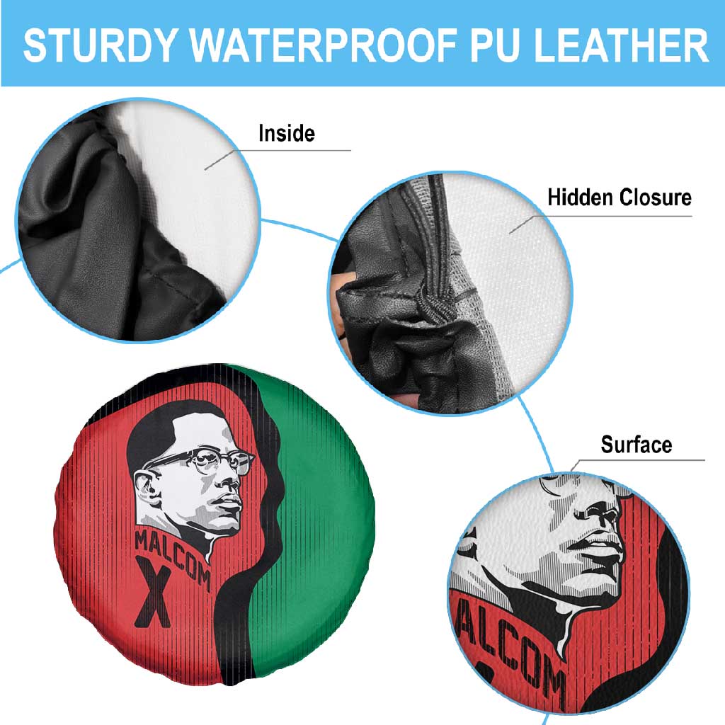 Malcolm X Spare Tire Cover Truth Is on the Side of the Oppressed Quote Civil Rights Tribute - African Pride