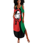 Malcolm X Summer Maxi Dress Truth Is on the Side of the Oppressed Quote Civil Rights Tribute TS04