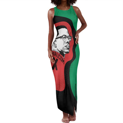 Malcolm X Tank Maxi Dress Truth Is on the Side of the Oppressed Quote Civil Rights Tribute - African Pride
