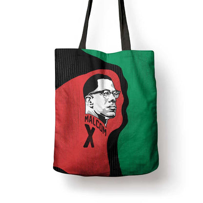 Malcolm X Tote Bag Truth Is on the Side of the Oppressed Quote Civil Rights Tribute - African Pride