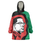 Malcolm X Wearable Blanket Hoodie Truth Is on the Side of the Oppressed Quote Civil Rights Tribute - African Pride